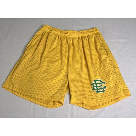 Eric Emanuel‎ EE Basic Men's Shorts Yellow Green XLarge - Picture 1 of 9